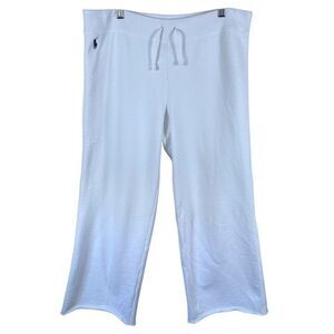 Ralph Lauren Sport Blue Label Cotton Raw Hem Capri Joggers Women’s Size L